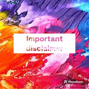 Important disclaimer-Please read.